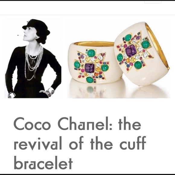 Coco Chanel’s cuffs Costume jewelled - Picture 2 of 9